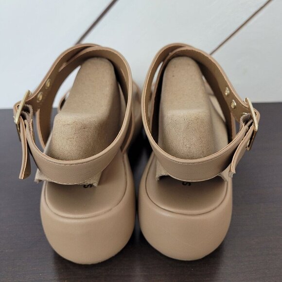 NEW Sun Stone Simonee Ankle-Strap Platform S Tapioca 10M Beige Sandals Women's - Picture 5 of 10